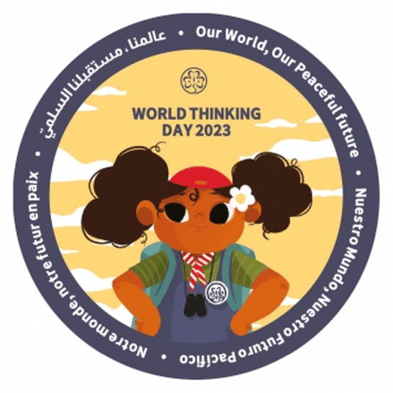 Znak World Thinking Day 2023, Náš svět, naše poklidná budoucnost