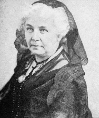Portrét Elizabeth C. Stanton- zakladatelka Národní asociace pro volební právo žen