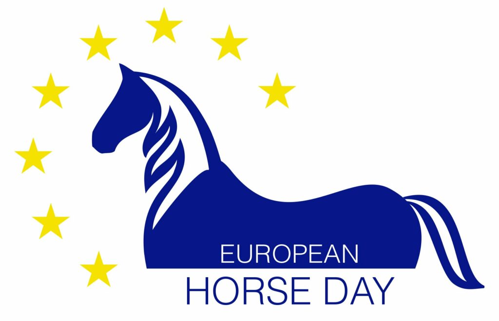 Logo Evropského dne koní - kůň a hvězdy