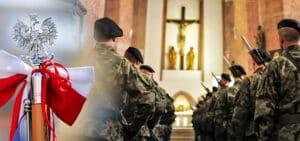 Polští vojáci v kostele
