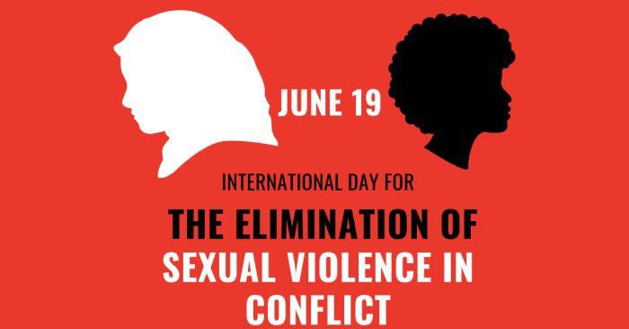 Plakát dne za odstranění sexuálního násilí.